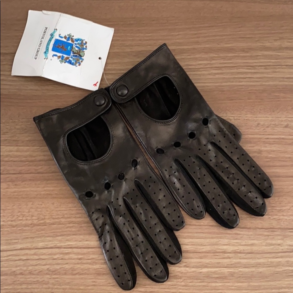 Portolano Sheepskin nappa & suede driving gloves